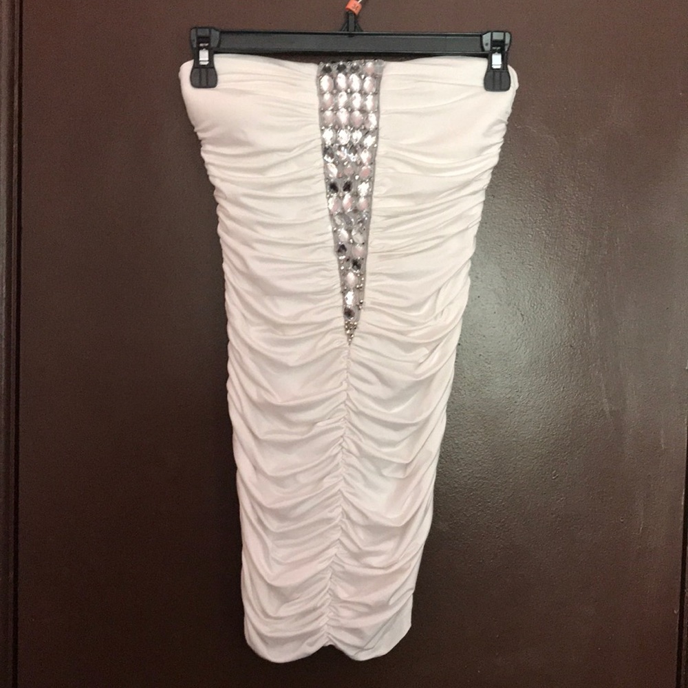 White Beaded Party Dress